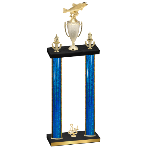 Double Blue Glacier Third Place Fishing Trophy