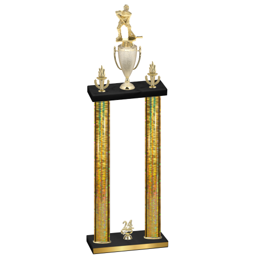 Double Gold Glacier Year Hockey Trophy