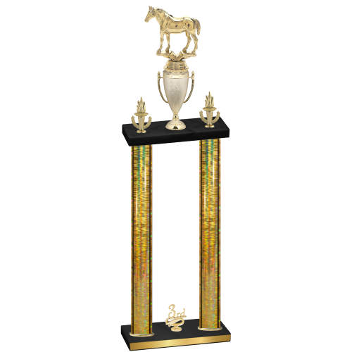 Double Gold Glacier Third Place Horses Trophy