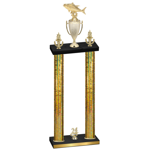 Double Gold Glacier Year Fishing Trophy