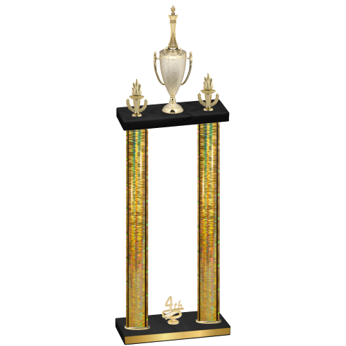 Double Gold Glacier Fourth Place Chess Trophy