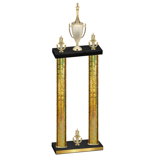Double Gold Glacier Victory Chess Trophy