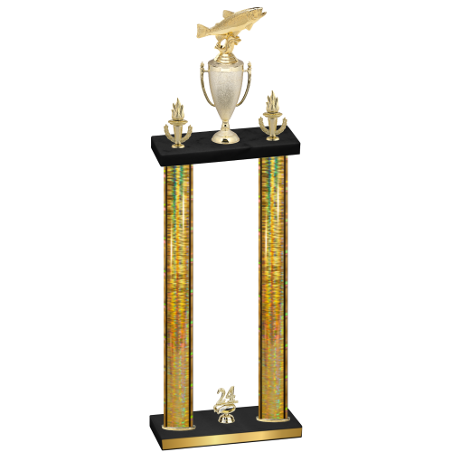 Double Gold Glacier Year Fishing Trophy