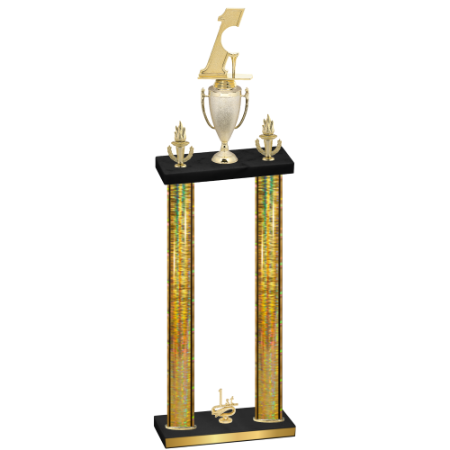 Double Gold Glacier First Place Golf Trophy