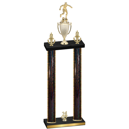 Double Black Glacier Year Soccer Trophy