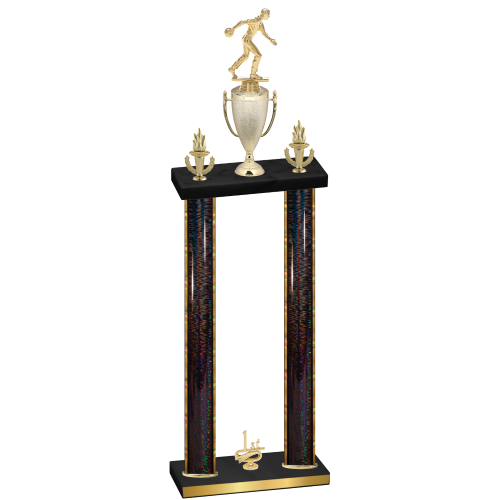 Double Black Glacier First Place Bowling Trophy