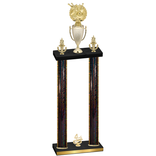 Double Black Glacier Fourth Place Bowling Trophy
