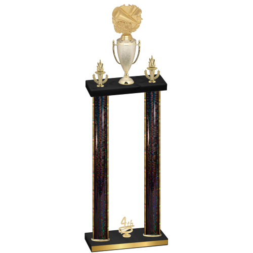 Double Black Glacier Fourth Place Cheerleading Trophy