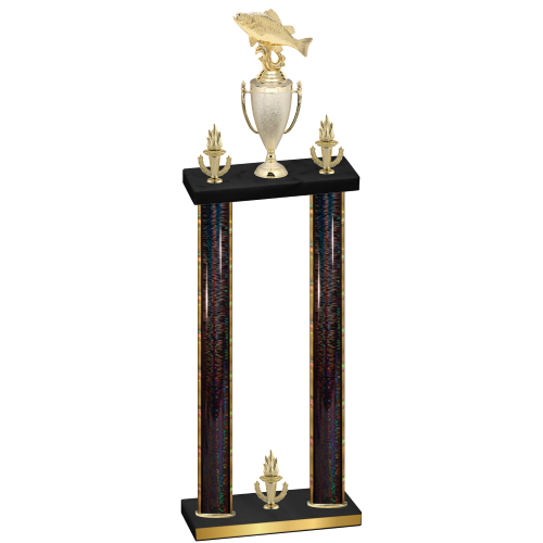 Double Black Glacier Victory Fishing Trophy