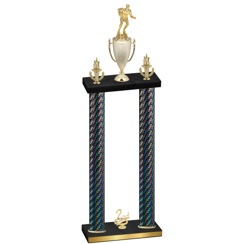 Double Black Carbon Fiber Second Place Rugby Trophy