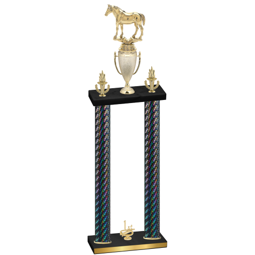 Double Black Carbon Fiber First Place Horses Trophy