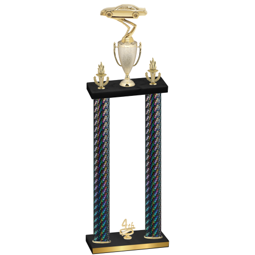Double Black Carbon Fiber Fourth Place Cars Trophy