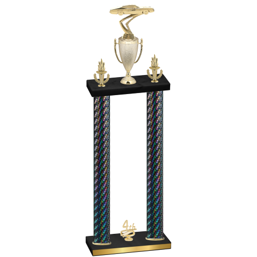 Double Black Carbon Fiber Fourth Place Cars Trophy