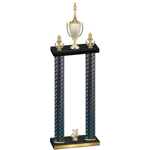 Double Black Carbon Fiber Year Chess Trophy