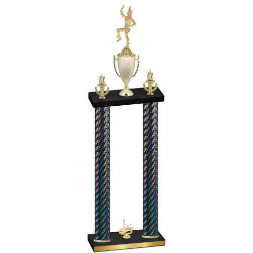 Double Black Carbon Fiber First Place Majorette Trophy