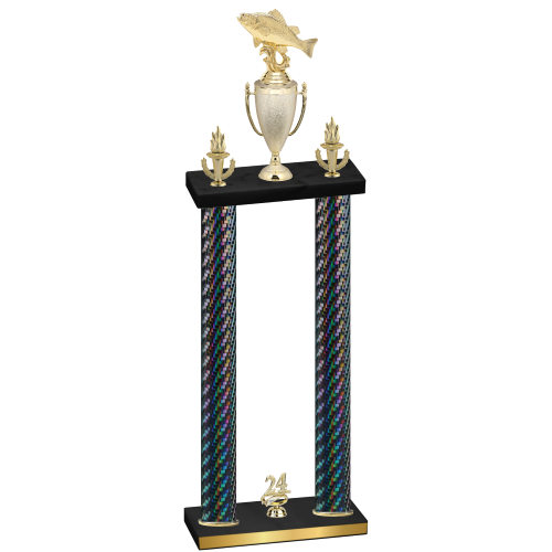 Double Black Carbon Fiber Year Fishing Trophy