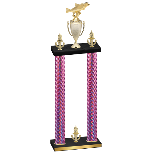 Double Pink Carbon Fiber Victory Fishing Trophy
