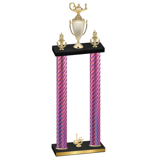 Double Pink Carbon Fiber First Place Academics Trophy