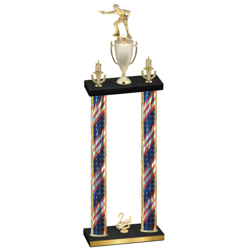 Double Flag USA Second Place Shooter Trophy