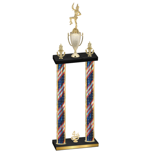 Double Flag USA Fourth Place Majorette Trophy