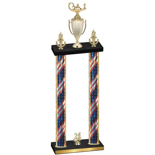 Double Flag USA Year Academics Trophy
