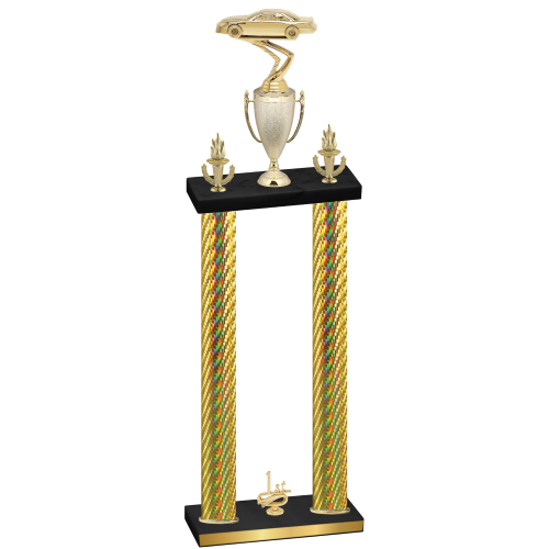 Double Gold Carbon Fiber First Place Cars Trophy