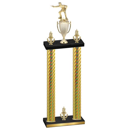 Double Gold Carbon Fiber Victory Shooter Trophy