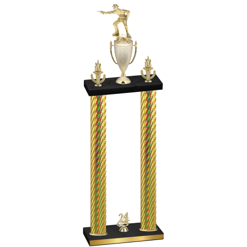 Double Gold Carbon Fiber Year Shooter Trophy