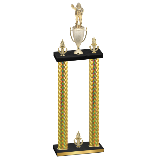 Double Gold Carbon Fiber Victory Holiday Trophy