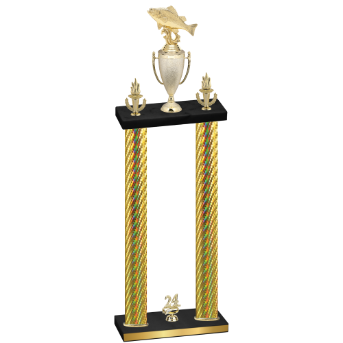 Double Gold Carbon Fiber Year Fishing Trophy