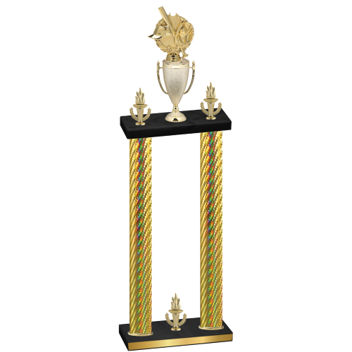 Double Gold Carbon Fiber Victory Baseball Trophy