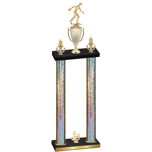 Double Silver Glacier Fourth Place Bowling Trophy