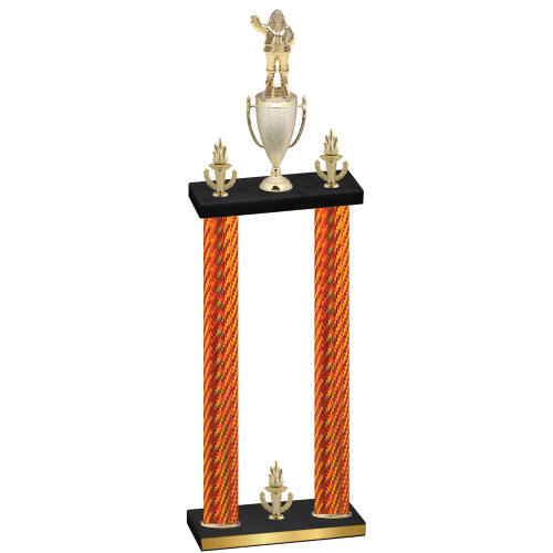Double Orange Carbon Fiber Victory Holiday Trophy
