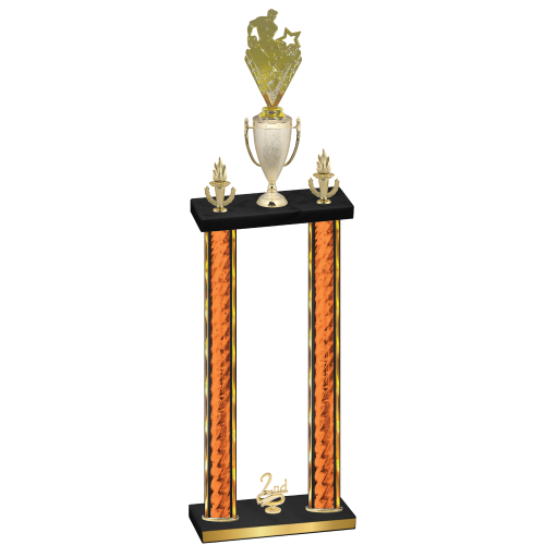 Double Orange Glacier Second Place Rugby Trophy