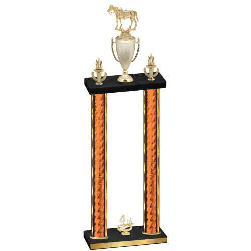 Double Orange Glacier Fourth Place Horses Trophy