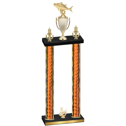 Double Orange Glacier Third Place Fishing Trophy