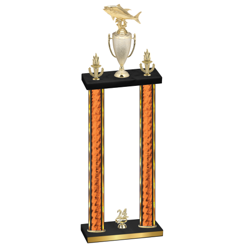 Double Orange Glacier Year Fishing Trophy