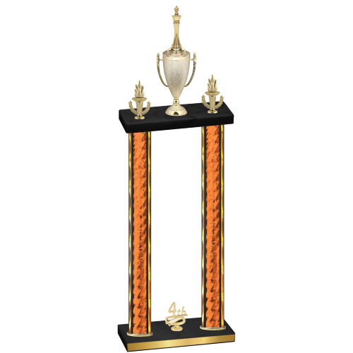 Double Orange Glacier Fourth Place Chess Trophy