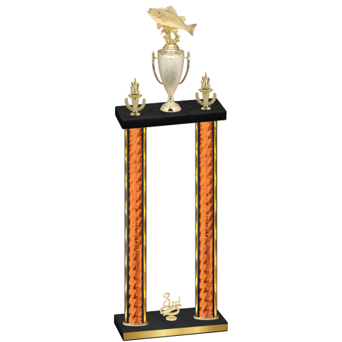Double Orange Glacier Third Place Fishing Trophy
