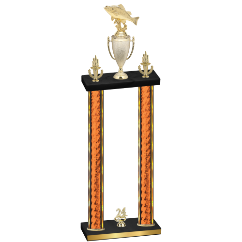 Double Orange Glacier Year Fishing Trophy
