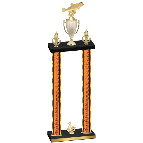 Double Orange Glacier Third Place Fishing Trophy