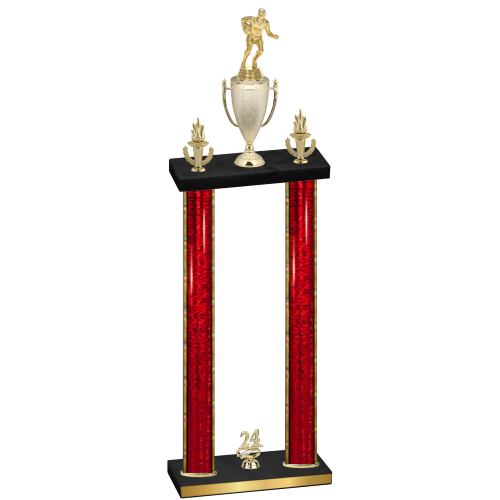 Double Red Glacier Year Rugby Trophy
