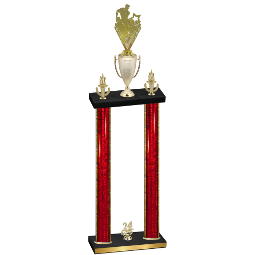 Double Red Glacier Year Rugby Trophy