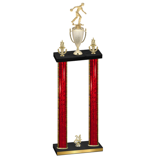 Double Red Glacier Year Bowling Trophy
