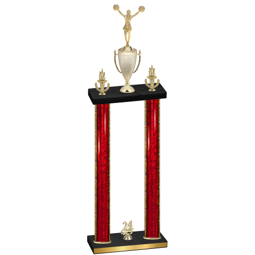 Double Red Glacier Year Cheerleading Trophy