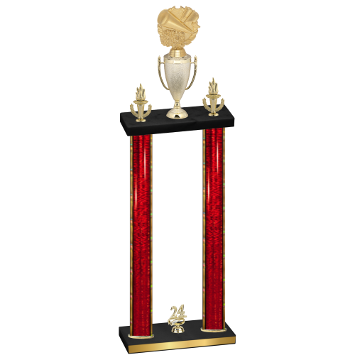 Double Red Glacier Year Cheerleading Trophy
