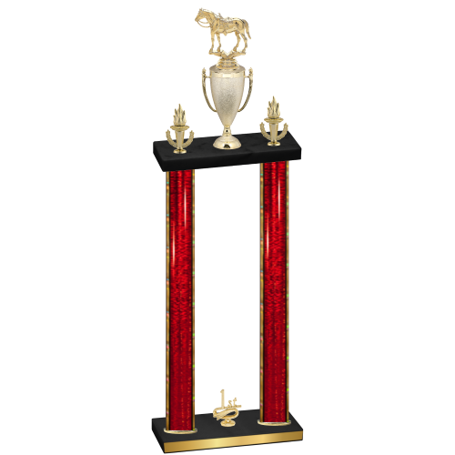 Double Red Glacier First Place Horses Trophy