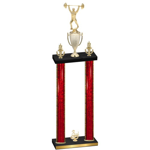 Double Red Glacier Third Place Weights Trophy