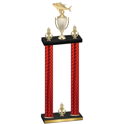 Double Red Carbon Fiber Victory Fishing Trophy