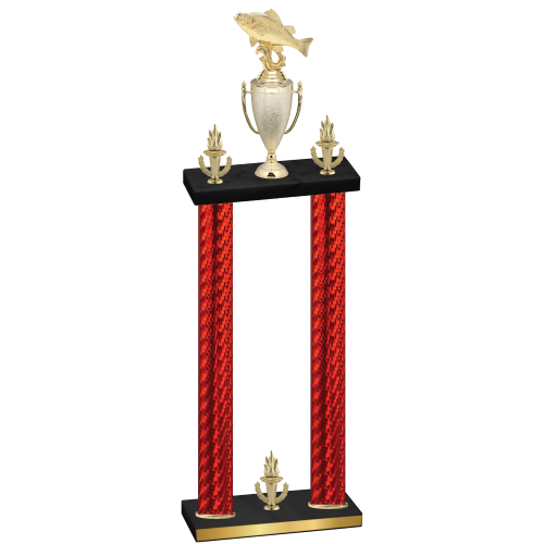 Double Red Carbon Fiber Victory Fishing Trophy